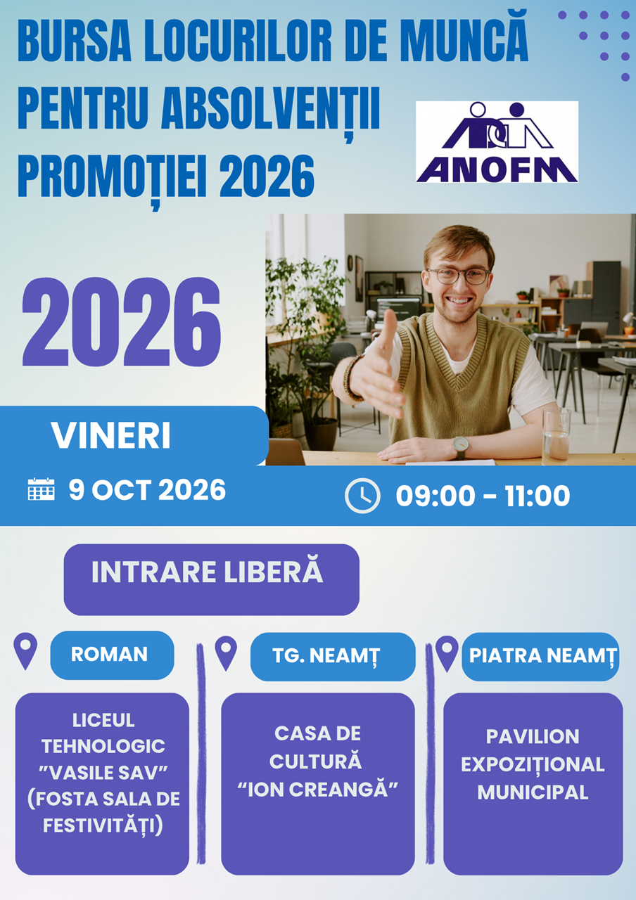 Afiș BURSA LOCURILOR DE MUNCA - 2026 1280